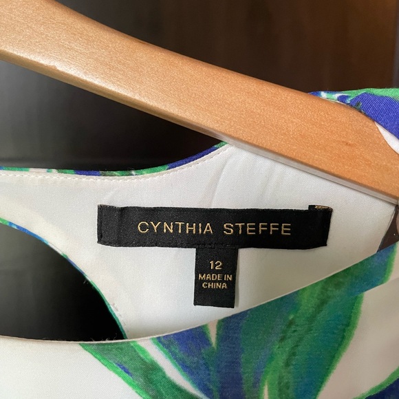 Cynthia Steffe Vibrant Green and Blue Maxi Dress - Picture 3 of 9